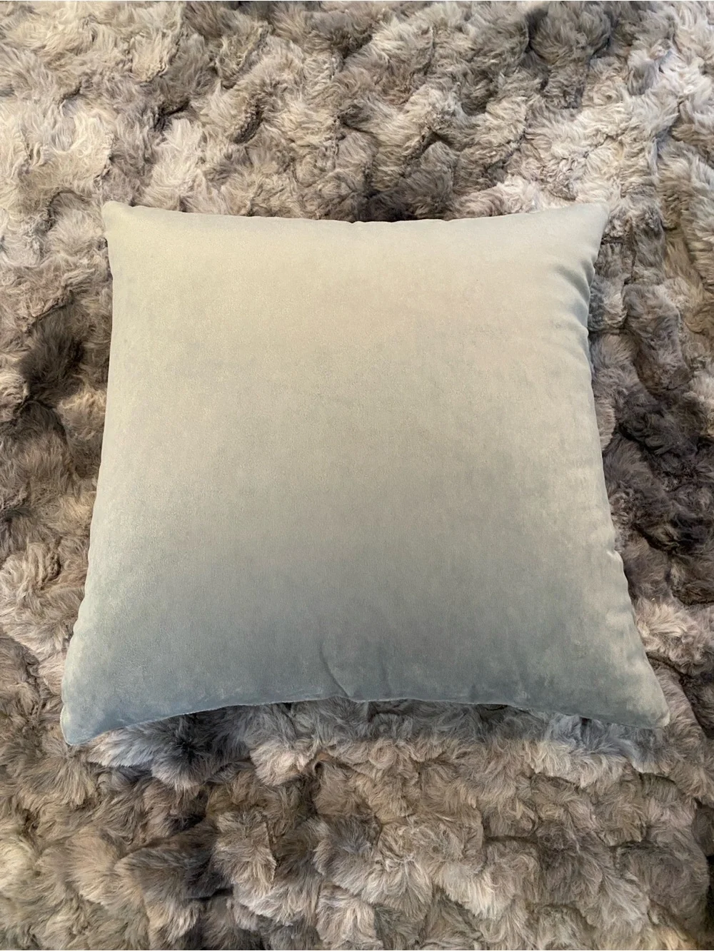 Embellished Rhinestones Square Throw Pillow - Silver & Gray